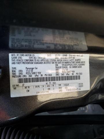 1FADP5AUXFL120980 - 2015 FORD C-MAX SE GRAY photo 12