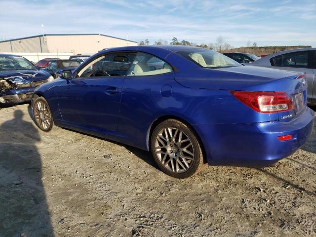 JTHFE2C24A2501109 - 2010 LEXUS IS 350 BLUE photo 2