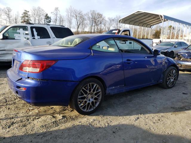 JTHFE2C24A2501109 - 2010 LEXUS IS 350 BLUE photo 3