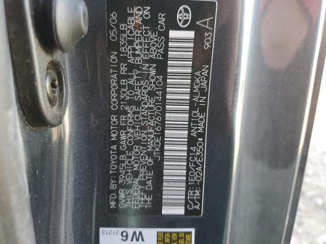 JTKDE167670144104 - 2007 TOYOTA SCION TC GRAY photo 12