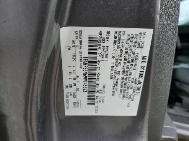 1FAHP35N69W145323 - 2009 FORD FOCUS SE GRAY photo 12