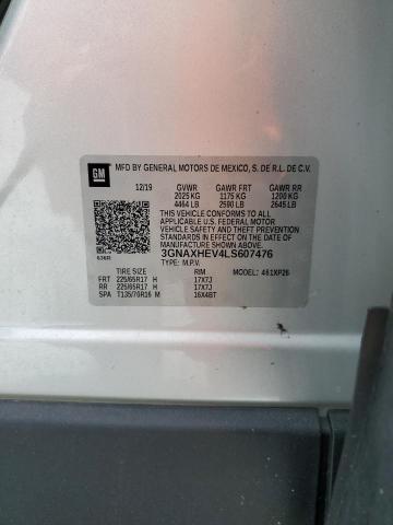 3GNAXHEV4LS607476 - 2020 CHEVROLET EQUINOX LS 银色 照片 13