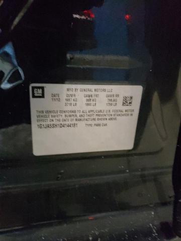 1G1JA5SH1D4144181 - 2013 CHEVROLET SONIC LS შავი ფოტო 13