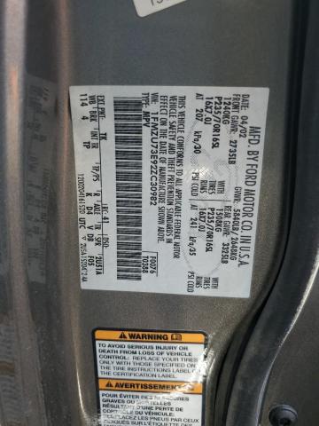 1FMZU73E92ZC30982 - 2002 FORD EXPLORER XLT 灰色 照片 12