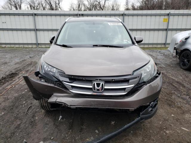 2HKRM4H72EH683432 - 2014 HONDA CR-V EXL BROWN photo 5