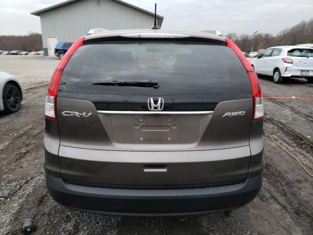 2HKRM4H72EH683432 - 2014 HONDA CR-V EXL BROWN photo 6