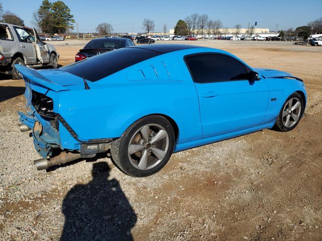 1ZVBP8CF7E5223761 - 2014 FORD MUSTANG GT BLUE photo 3