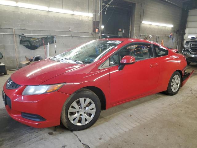 2HGFG3B52CH517558 - 2012 HONDA CIVIC LX RED photo 1