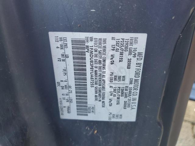 1FMDU83P8YUA87255 - 2000 FORD EXPLORER XLT BLUE photo 13