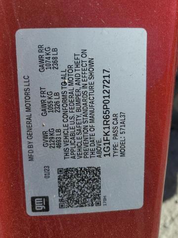 1G1FK1R65P0127217 - 2023 CHEVROLET CAMARO ZL1 勃艮第红 照片 13