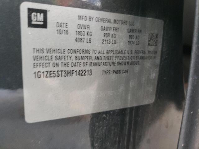 1G1ZE5ST3HF142213 - 2017 CHEVROLET MALIBU LT GRAY photo 12