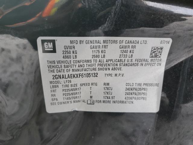 2GNALAEKXF6105132 - 2015 CHEVROLET EQUINOX LS BLACK photo 13