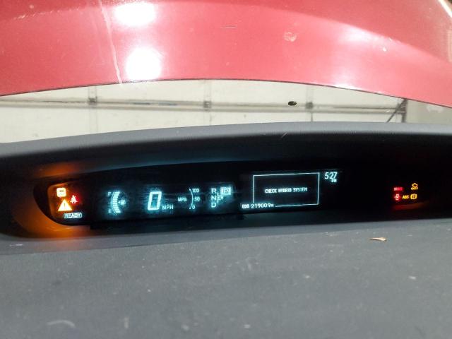 JTDKN3DU5A1165496 - 2010 TOYOTA PRIUS RED photo 9