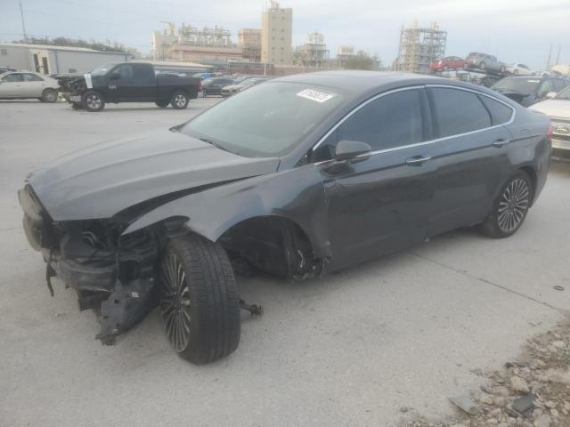 3FA6P0D96JR225853 - 2018 FORD FUSION TITANIUM/PLATINUM GRAY photo 1