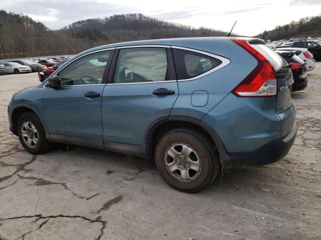 2HKRM4H30EH725903 - 2014 HONDA CR-V LX BLUE photo 2