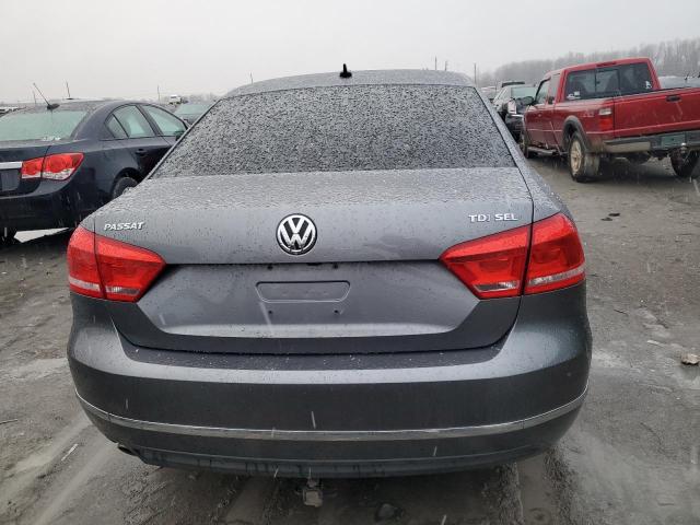 1VWCN7A3XDC078206 - 2013 VOLKSWAGEN PASSAT SEL GRAY photo 6