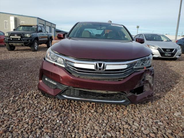 1HGCR2F88HA166835 - 2017 HONDA ACCORD EXL BURGUNDY photo 5