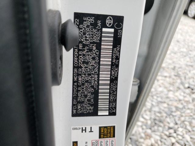 JTDKAMFUXN3169147 - 2022 TOYOTA PRIUS NIGHT SHADE Ақ фото 13