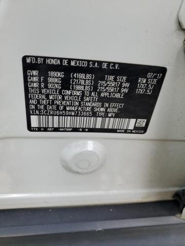 3CZRU6H59HM733665 - 2017 HONDA HR-V EX WHITE photo 13