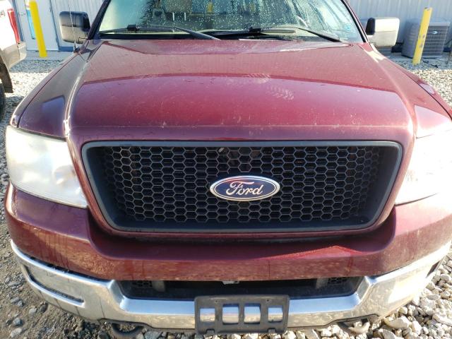 1FTPX14545NA77891 - 2005 FORD F150 MAROON photo 11