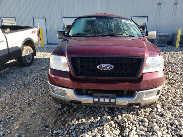 1FTPX14545NA77891 - 2005 FORD F150 MAROON photo 5