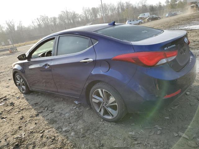 5NPDH4AE8EH493805 - 2014 HYUNDAI ELANTRA SE BLUE photo 2