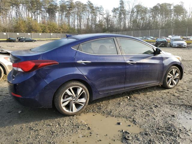 5NPDH4AE8EH493805 - 2014 HYUNDAI ELANTRA SE BLUE photo 3