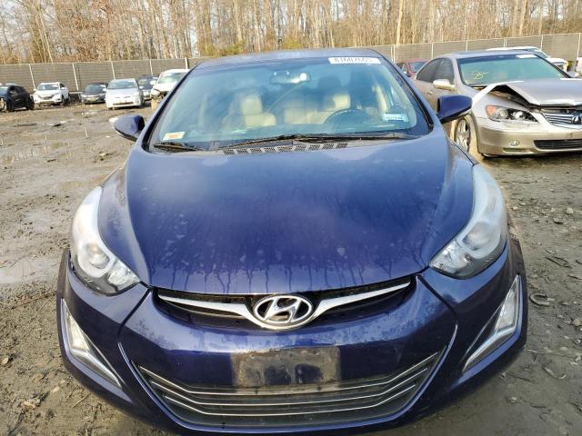 5NPDH4AE8EH493805 - 2014 HYUNDAI ELANTRA SE BLUE photo 5