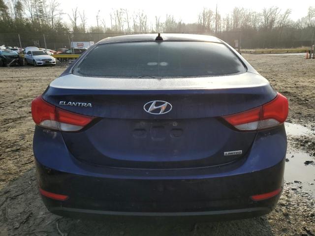 5NPDH4AE8EH493805 - 2014 HYUNDAI ELANTRA SE BLUE photo 6