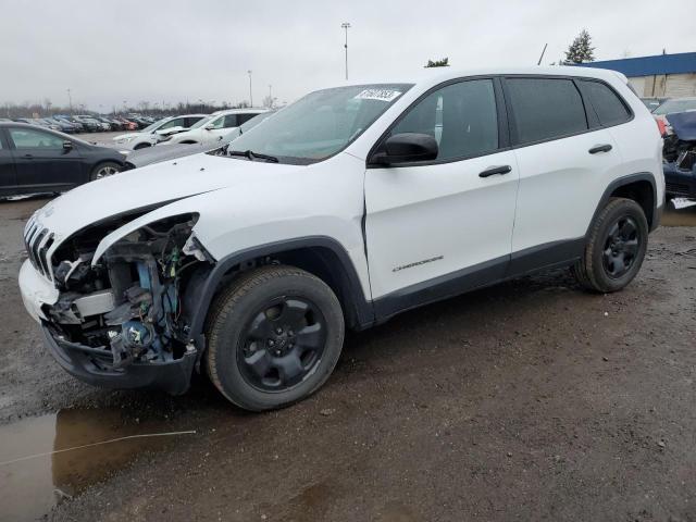 1C4PJLAB6FW560530 - 2015 JEEP CHEROKEE SPORT WHITE photo 1