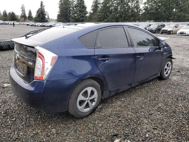 JTDKN3DU9E1780395 - 2014 TOYOTA PRIUS BLUE photo 3