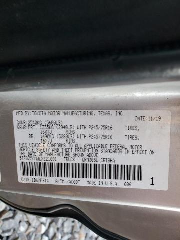 5TFSZ5AN0LX221891 - 2020 TOYOTA TACOMA ACCESS CAB ვერცხლისფერი ფოტო 13