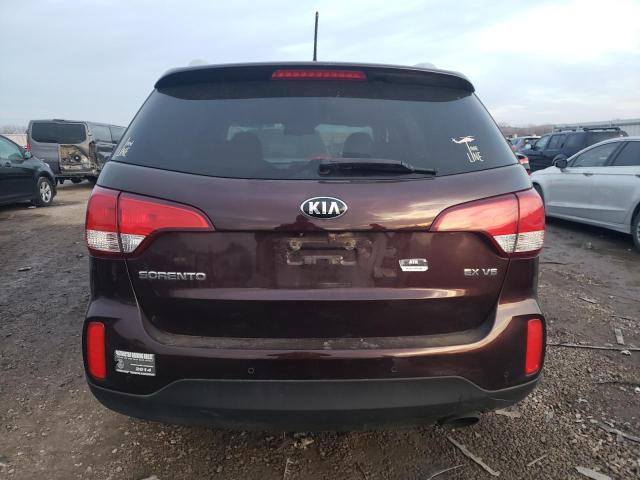 5XYKU4A70FG657156 - 2015 KIA SORENTO EX BURGUNDY photo 6