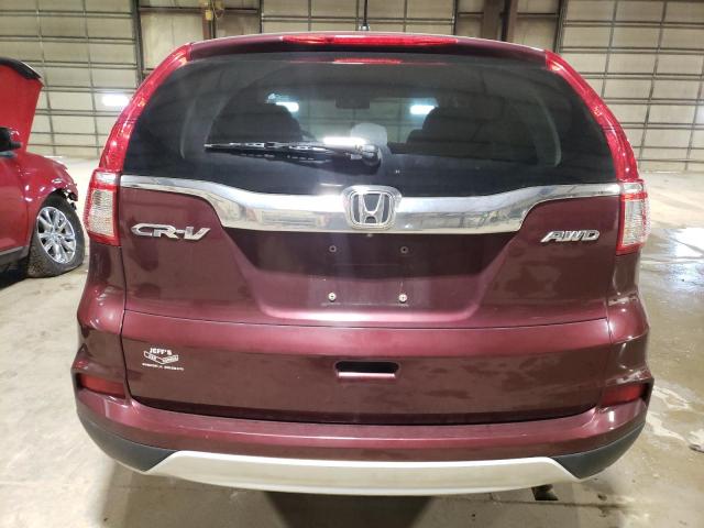 5J6RM4H5XFL018722 - 2015 HONDA CR-V EX BURGUNDY photo 6