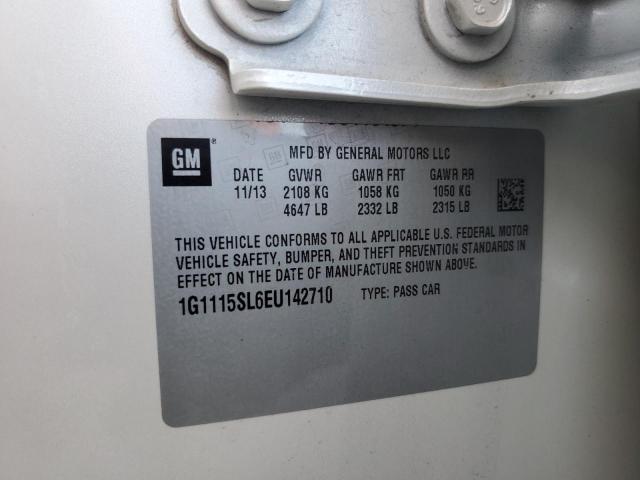 1G1115SL6EU142710 - 2014 CHEVROLET IMPALA LT WHITE photo 12