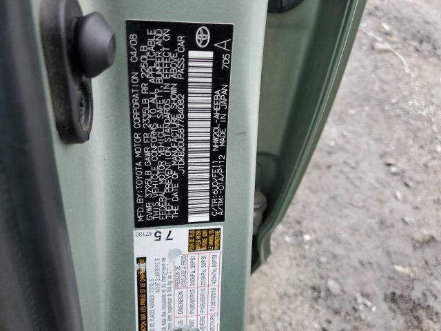 JTDKB20U587784082 - 2008 TOYOTA PRIUS GREEN photo 12