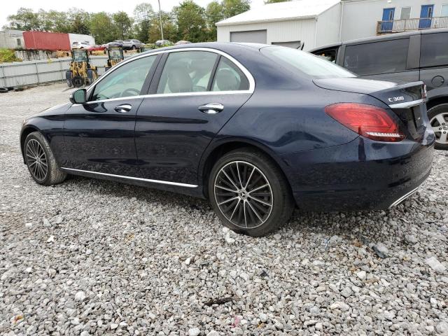 55SWF8EB9KU300205 - 2019 MERCEDES-BENZ C 300 4MATIC BLUE photo 2