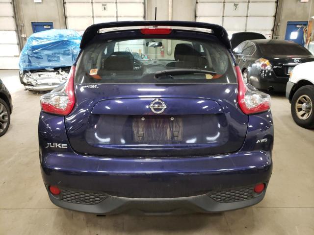 JN8AF5MVXFT552994 - 2015 NISSAN JUKE S BLUE photo 6