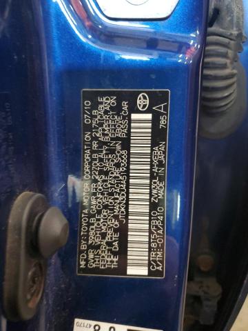 JTDKN3DU4A5193668 - 2010 TOYOTA PRIUS BLUE photo 13