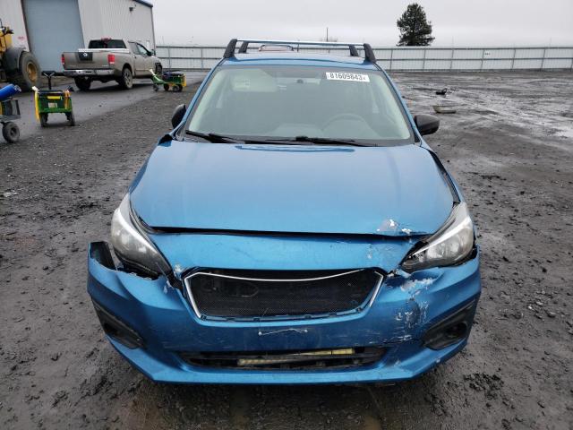 4S3GTAA60K1751630 - 2019 SUBARU IMPREZA BLUE photo 5