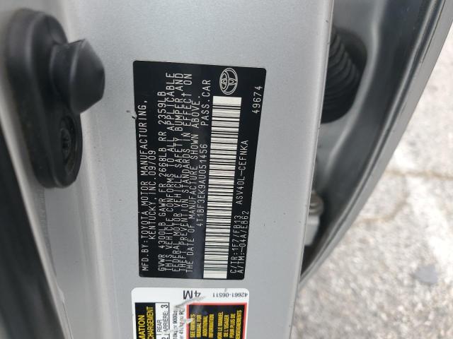 4T1BF3EK9AU051456 - 2010 TOYOTA CAMRY BASE SILVER photo 12