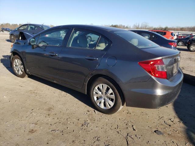 2HGFB2E51CH541256 - 2012 HONDA CIVIC LX GRAY photo 2