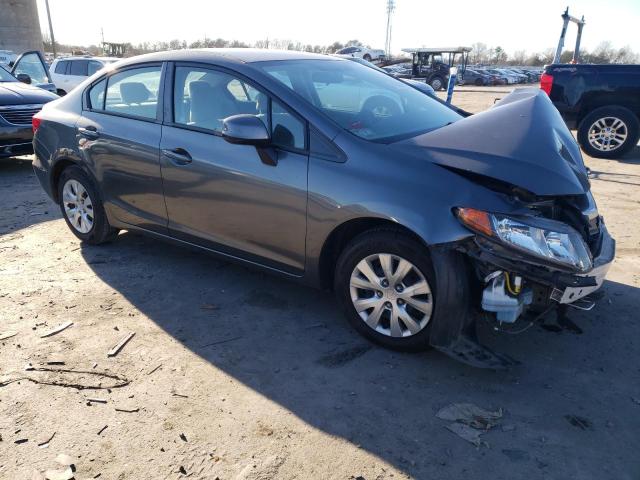 2HGFB2E51CH541256 - 2012 HONDA CIVIC LX GRAY photo 4