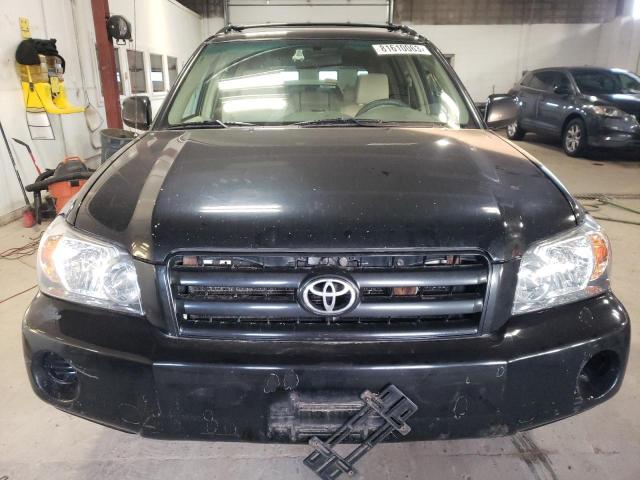 JTEGD21A850118502 - 2005 TOYOTA HIGHLANDER BLACK photo 5