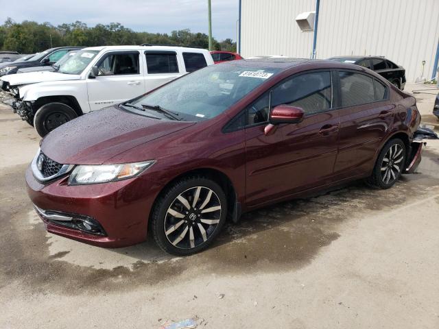 19XFB2F93FE042734 - 2015 HONDA CIVIC EXL BURGUNDY photo 1