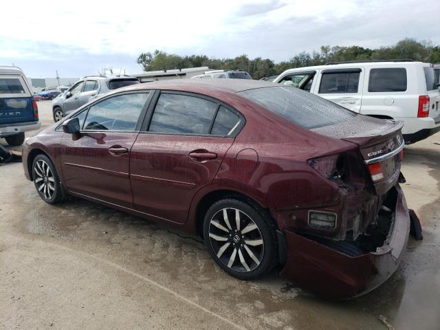 19XFB2F93FE042734 - 2015 HONDA CIVIC EXL BURGUNDY photo 2