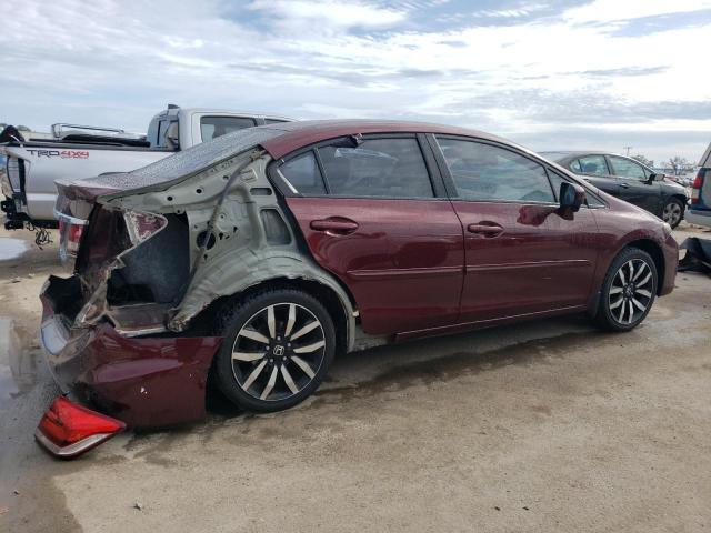 19XFB2F93FE042734 - 2015 HONDA CIVIC EXL ბურგუნდია ფოტო 3