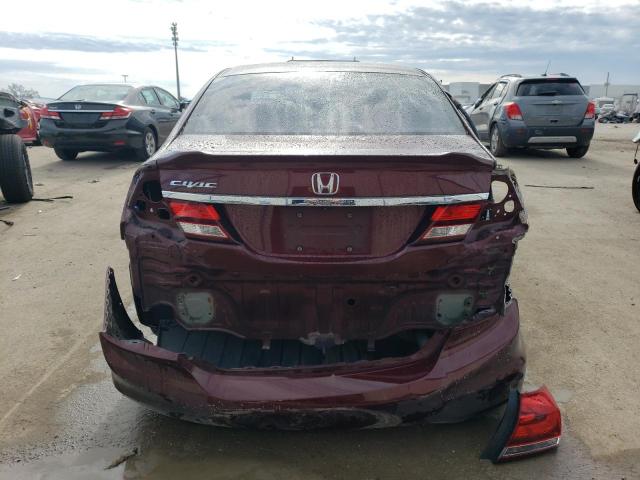 19XFB2F93FE042734 - 2015 HONDA CIVIC EXL ბურგუნდია ფოტო 6