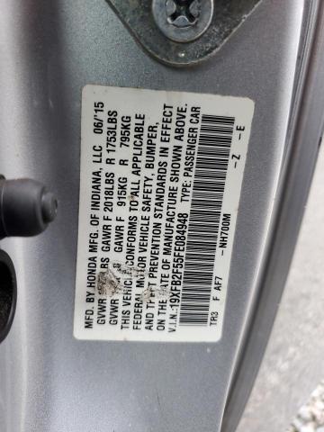 19XFB2F55FE084948 - 2015 HONDA CIVIC LX SILVER photo 12