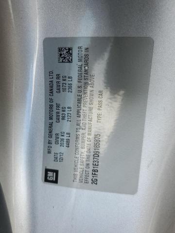 2G1FB1E37D9185875 - 2013 CHEVROLET CAMARO LT فضي صورة 12